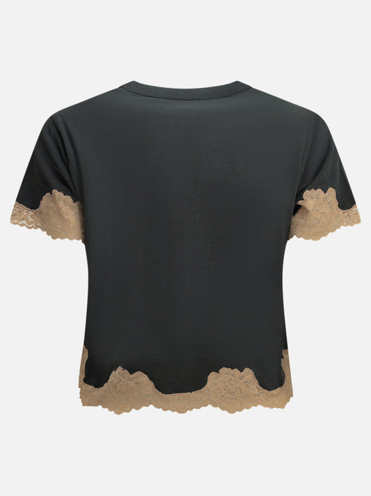 Valentino "Panther Lady" Crew-Neck T-Shirt Black