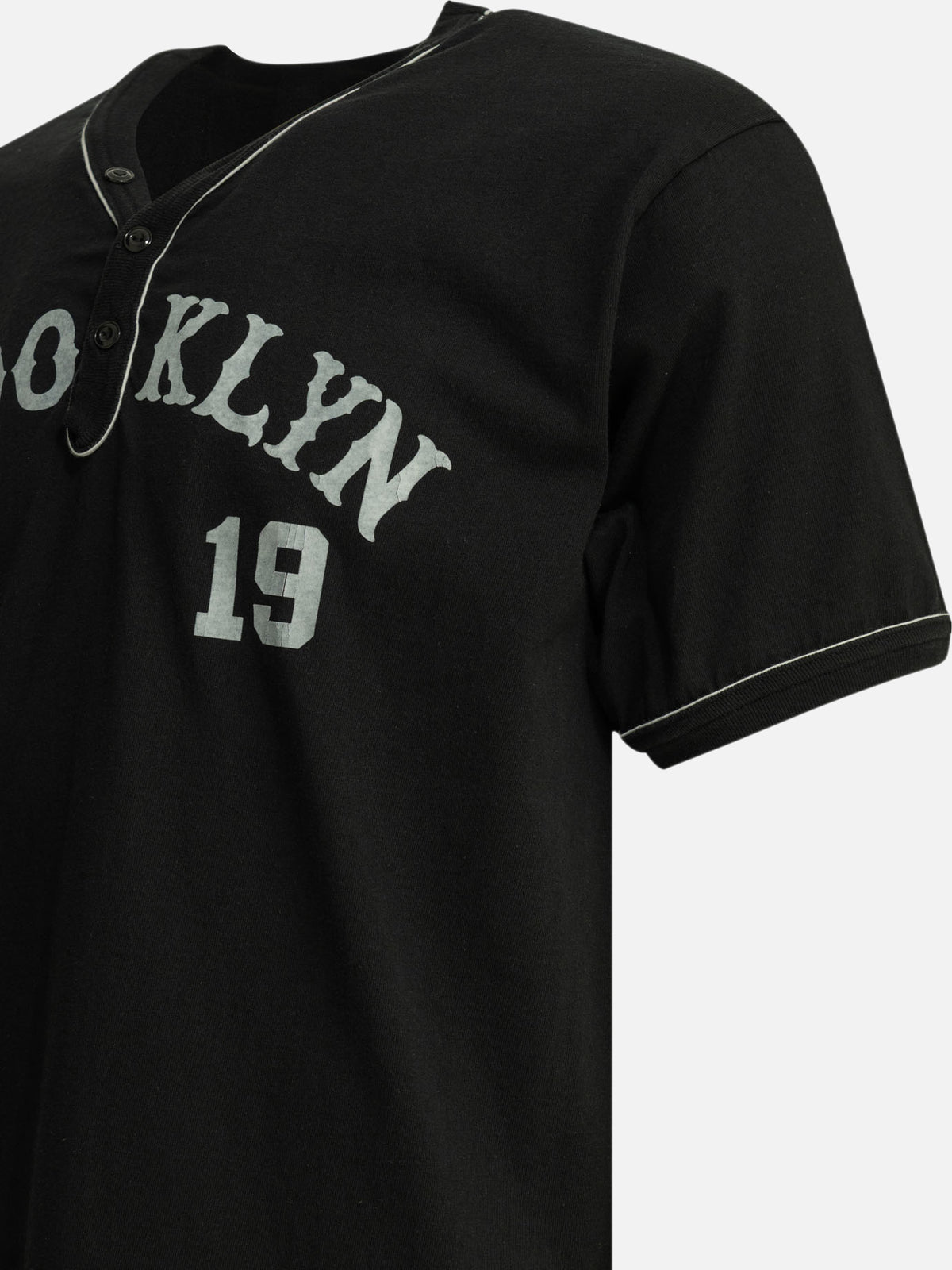 Whitesville "Brooklyn 19' Baseball" Henley T-shirt Black
