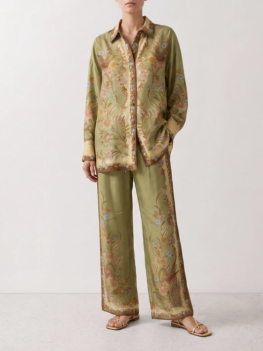 Leisure trousers Floral Green - Zimmermann Women | PLP | VIETTI Online Store | 2