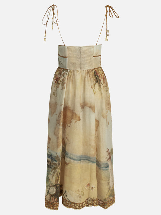 Zimmermann "Mahon" midi dress Beige