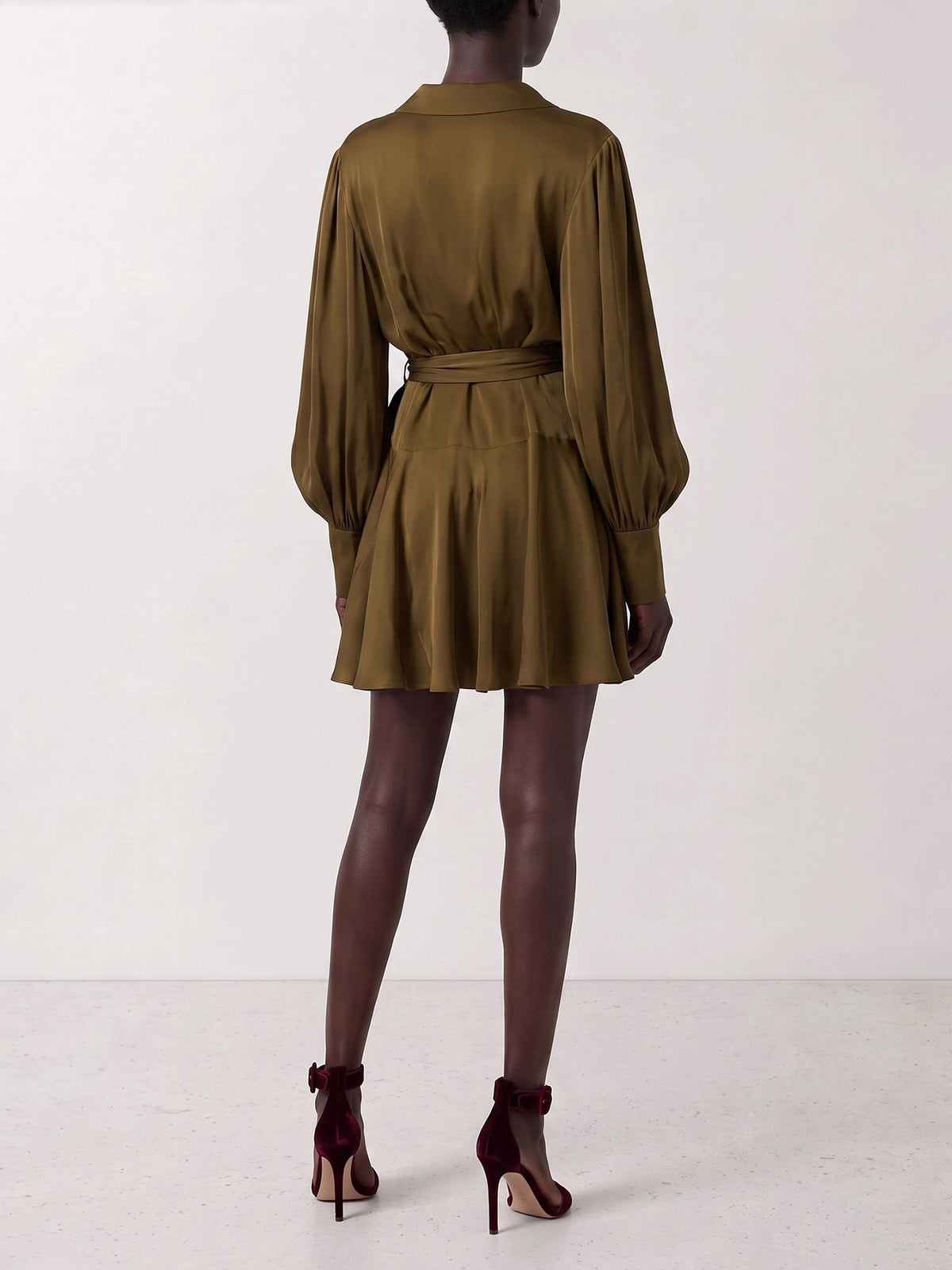 Zimmermann Short Wrap Dress Brown