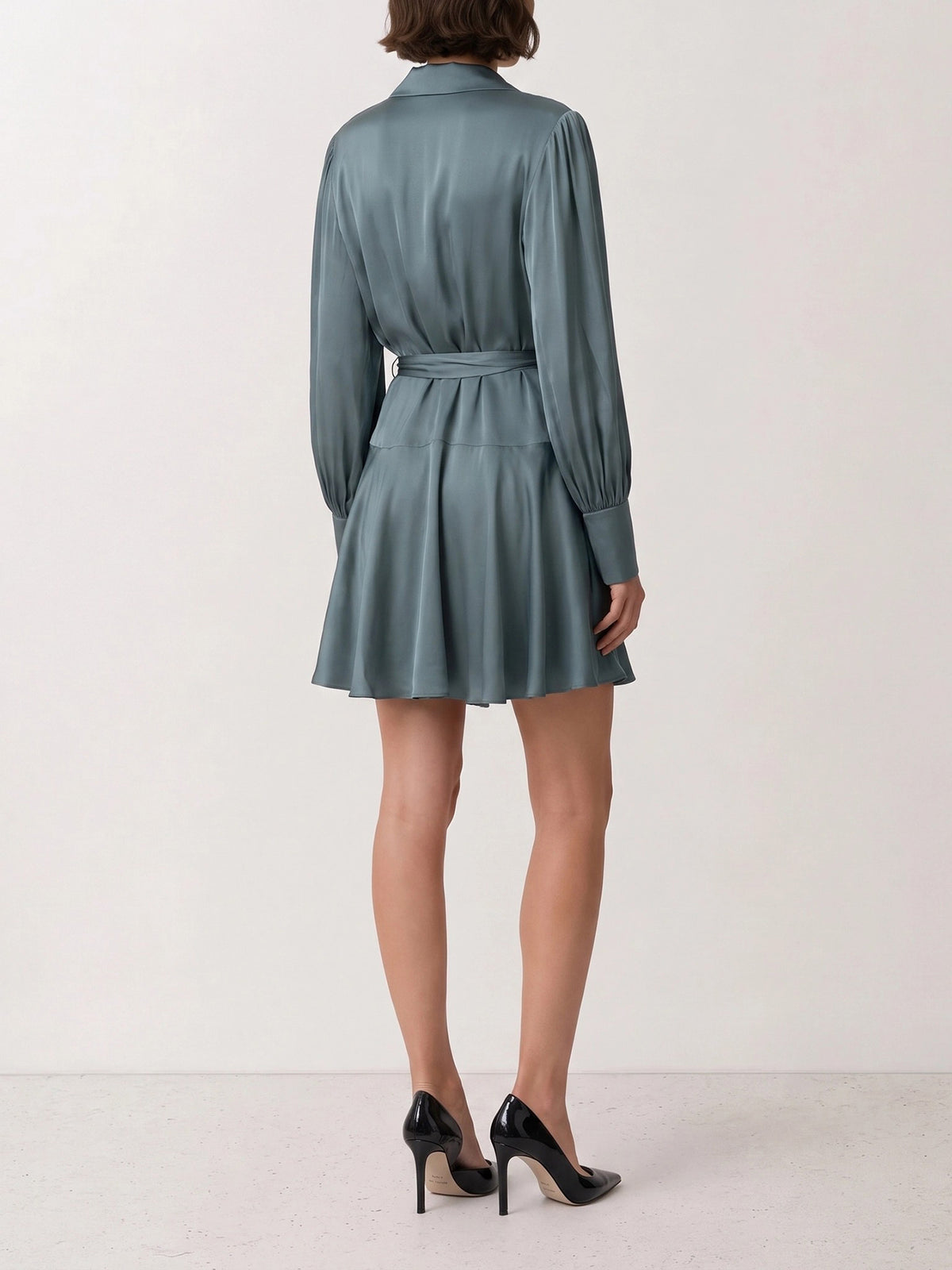 Zimmermann Short Wrap Dress Light blue