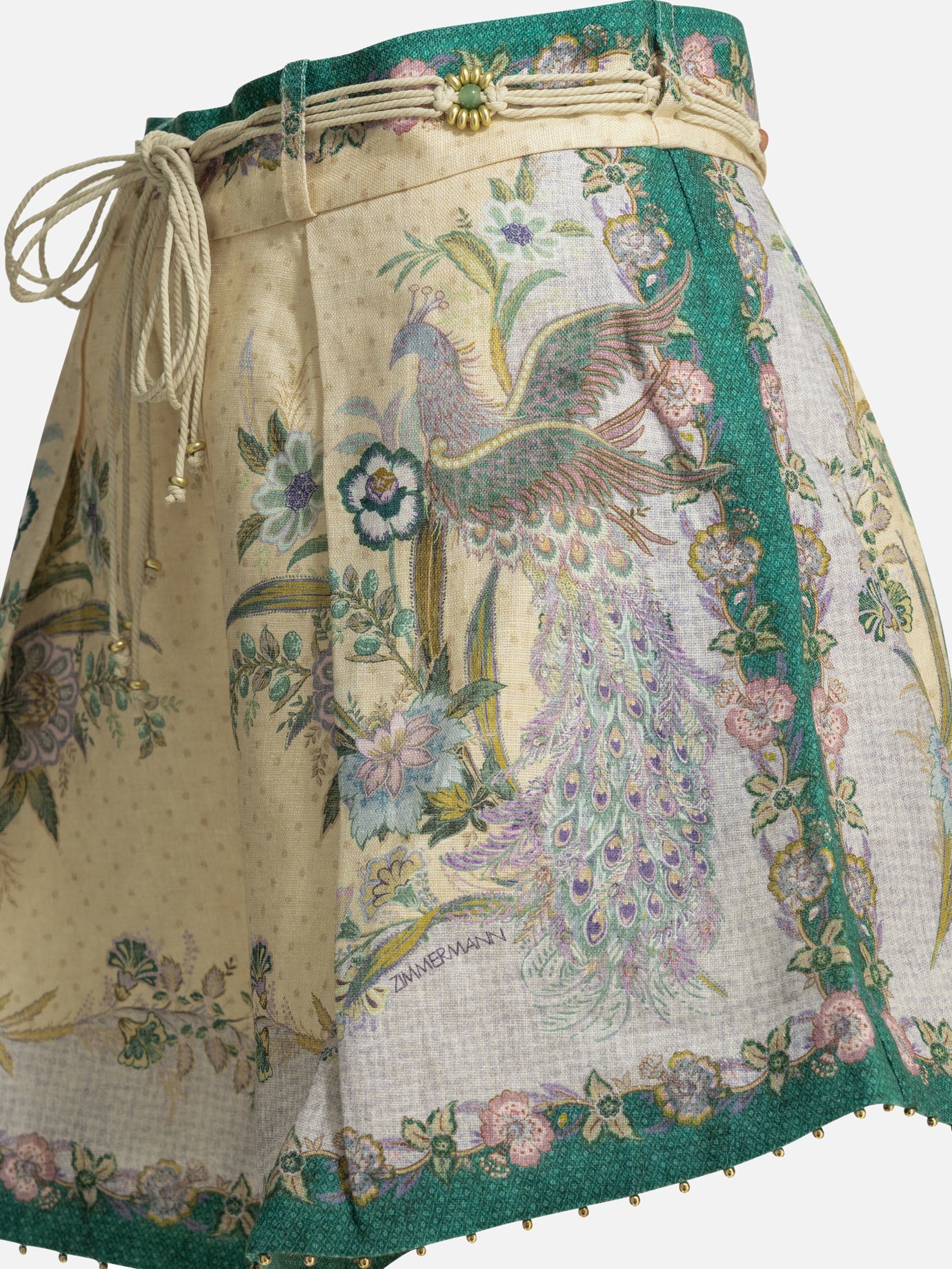 Drawstring shorts Floral Light blue - Zimmermann Women | PDP | VIETTI Online Store | Zoom-Modal_4