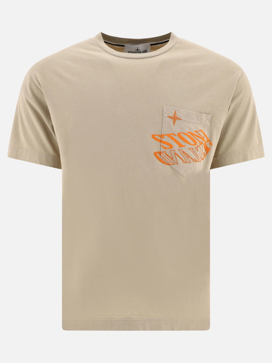T-shirt con logo gommato