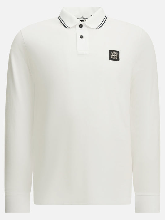 Button-down polo shirt with logo

