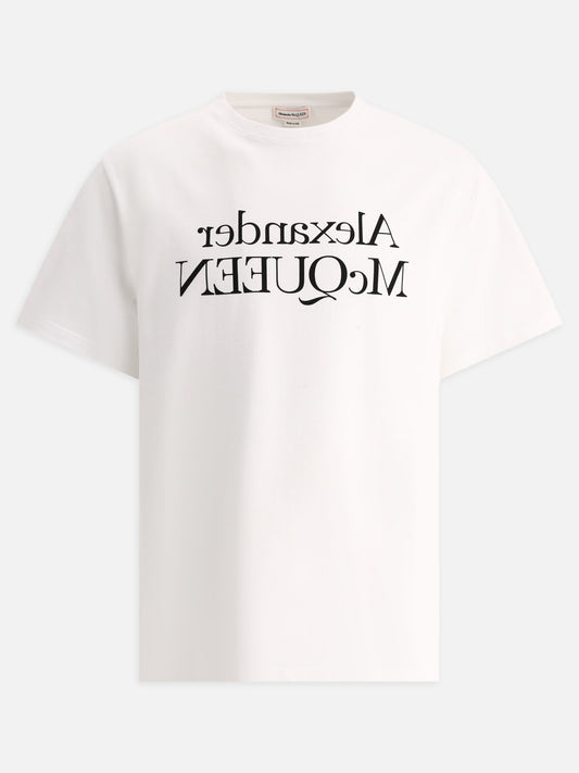 T-shirt con logo riflesso