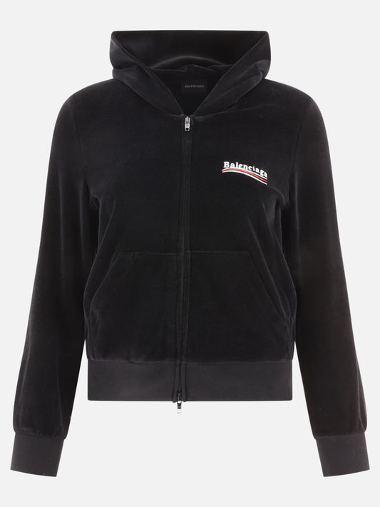 Chenille hoodie with logo