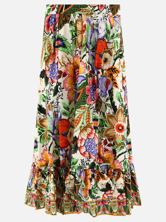 Skirt with Bouquet print