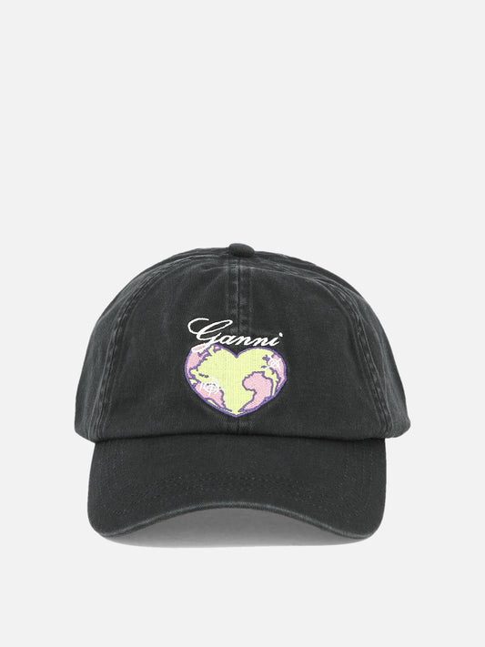 Cap with graphic embroidery