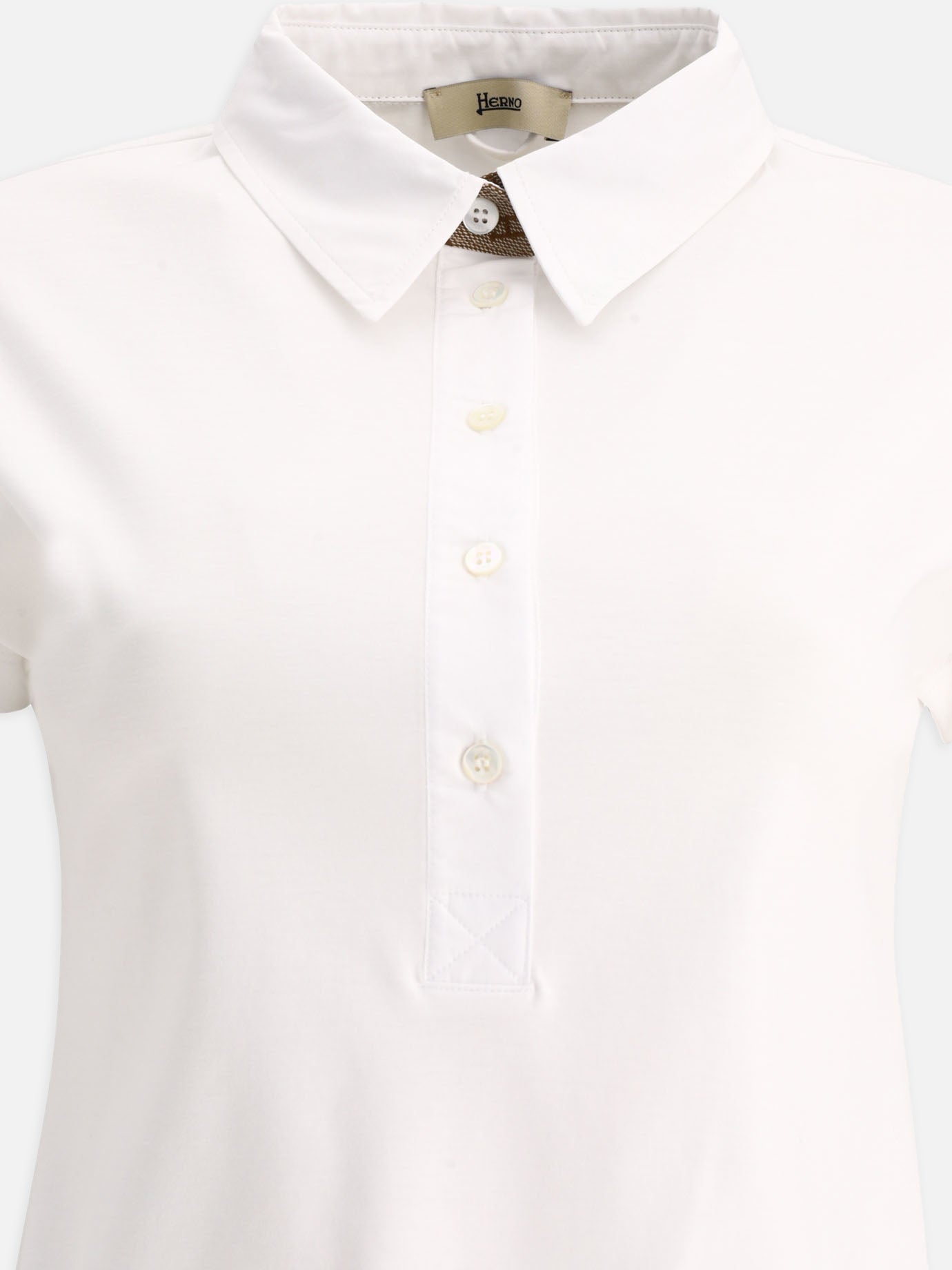 Poplin and monogram polo shirt