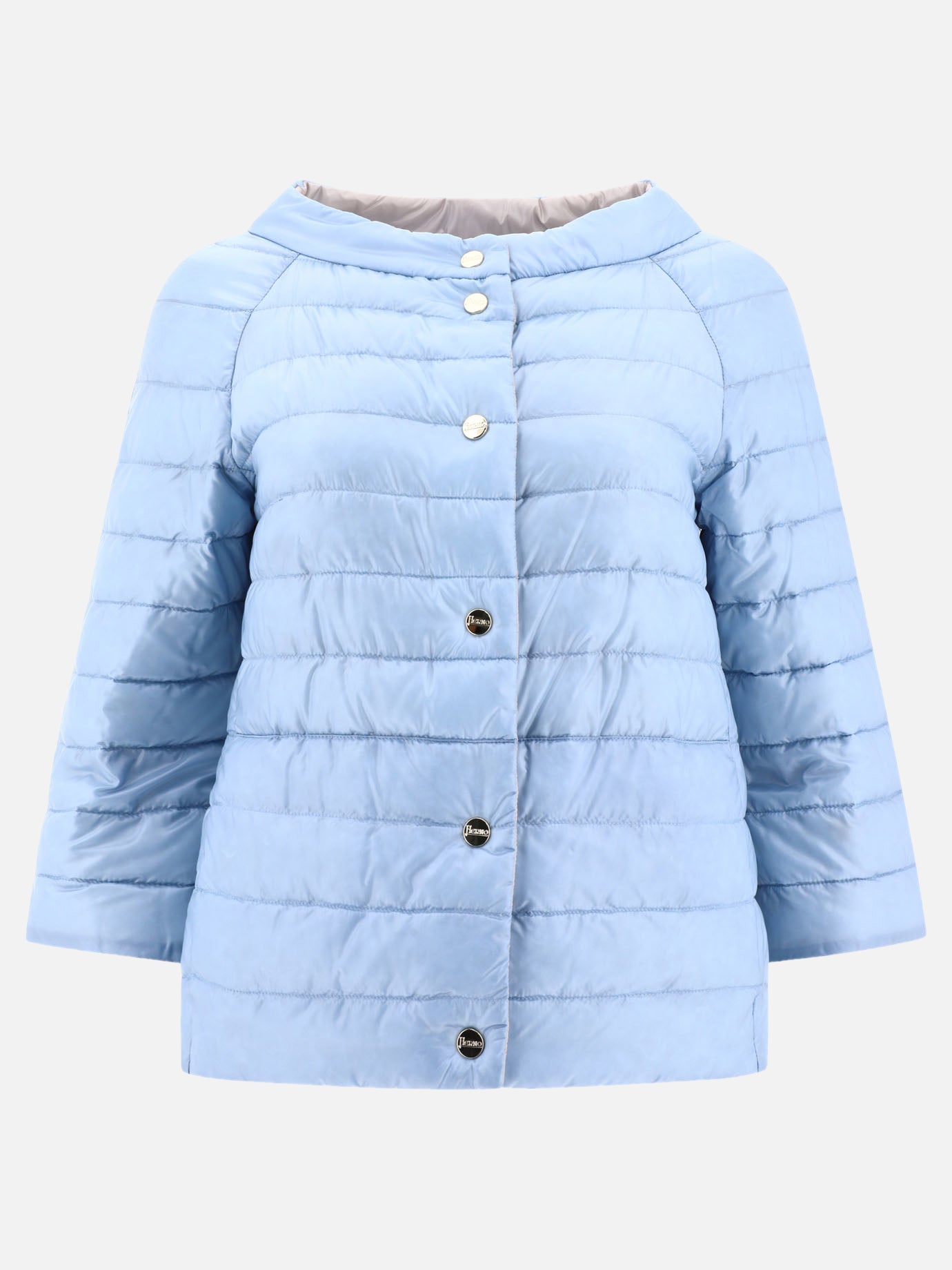 Quilted reversible down jacket