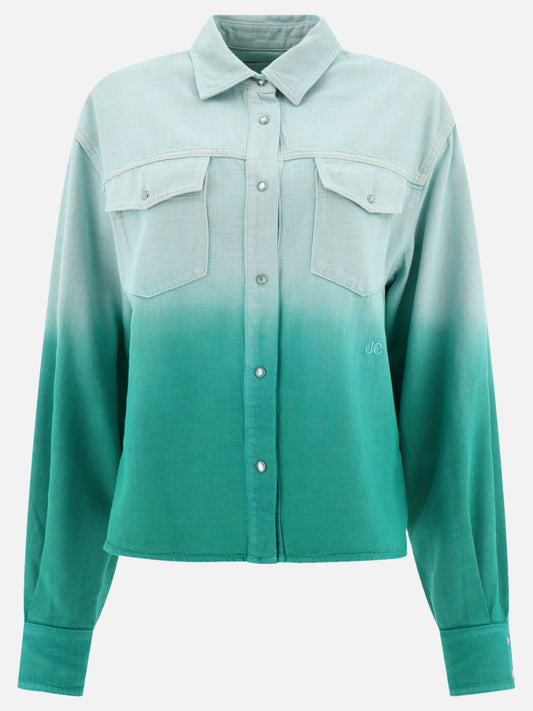 Shaded Cotton-Lurex overshirt