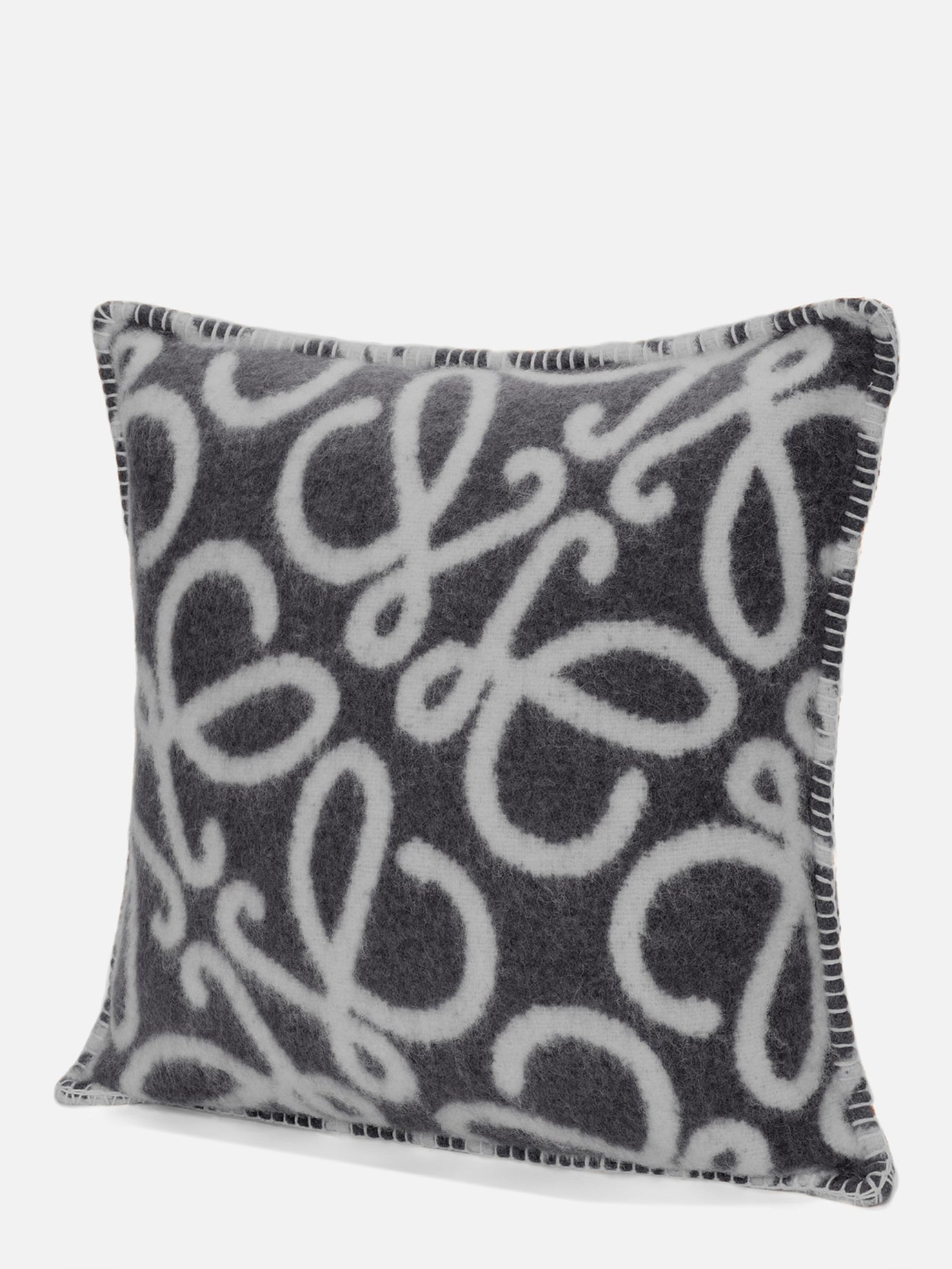Anagram cushion in alpaca and wool