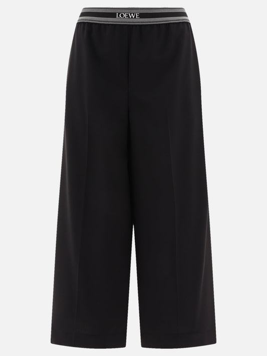 Cropped trousers in wool