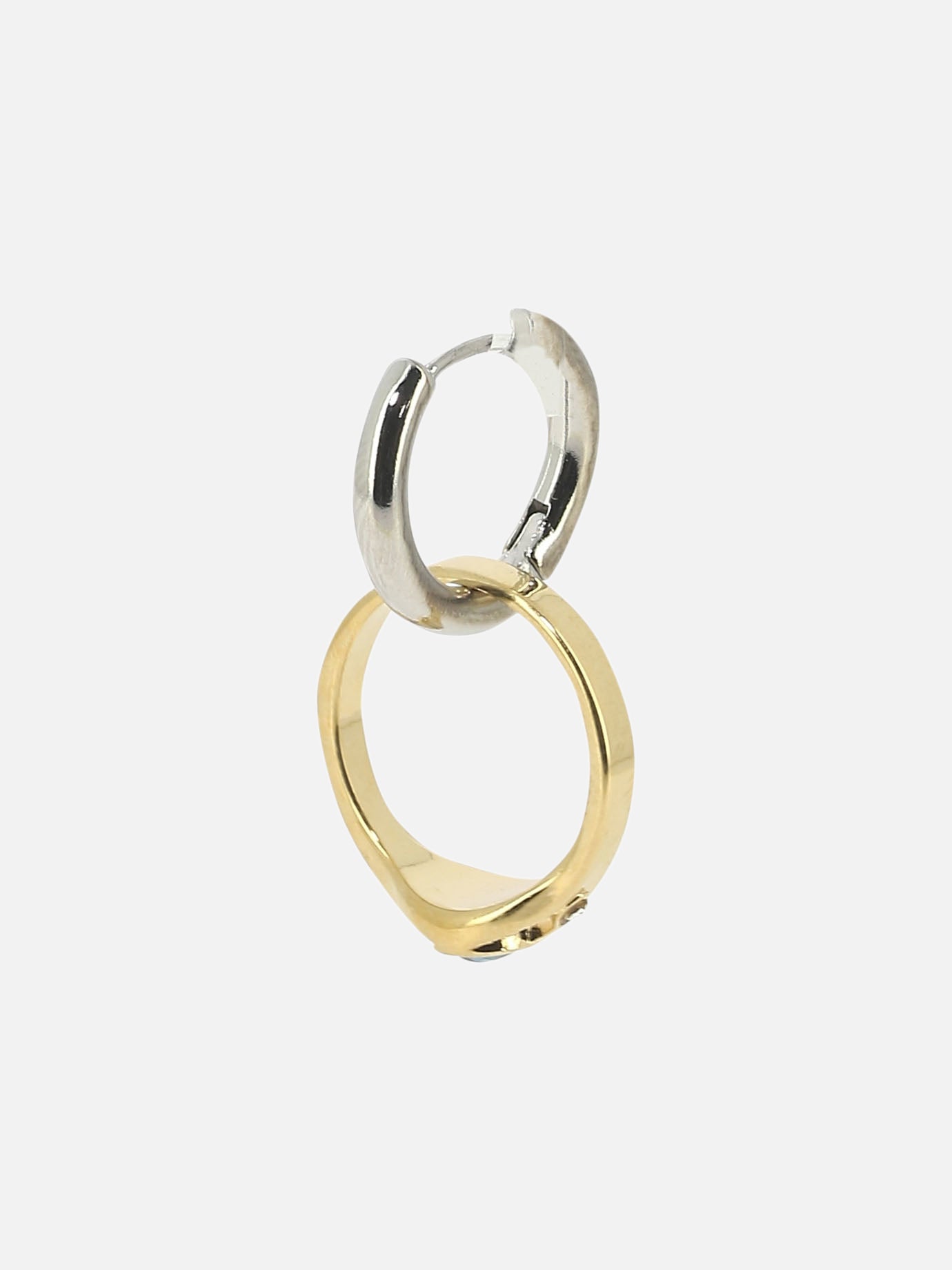 Asymmetric earrings with rings