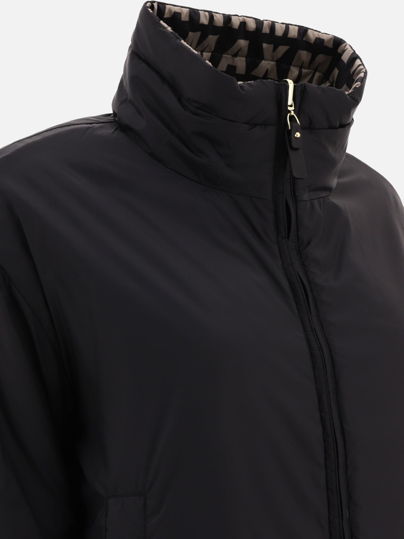 "Bilogo" reversible jacket in water-resistant technical canvas