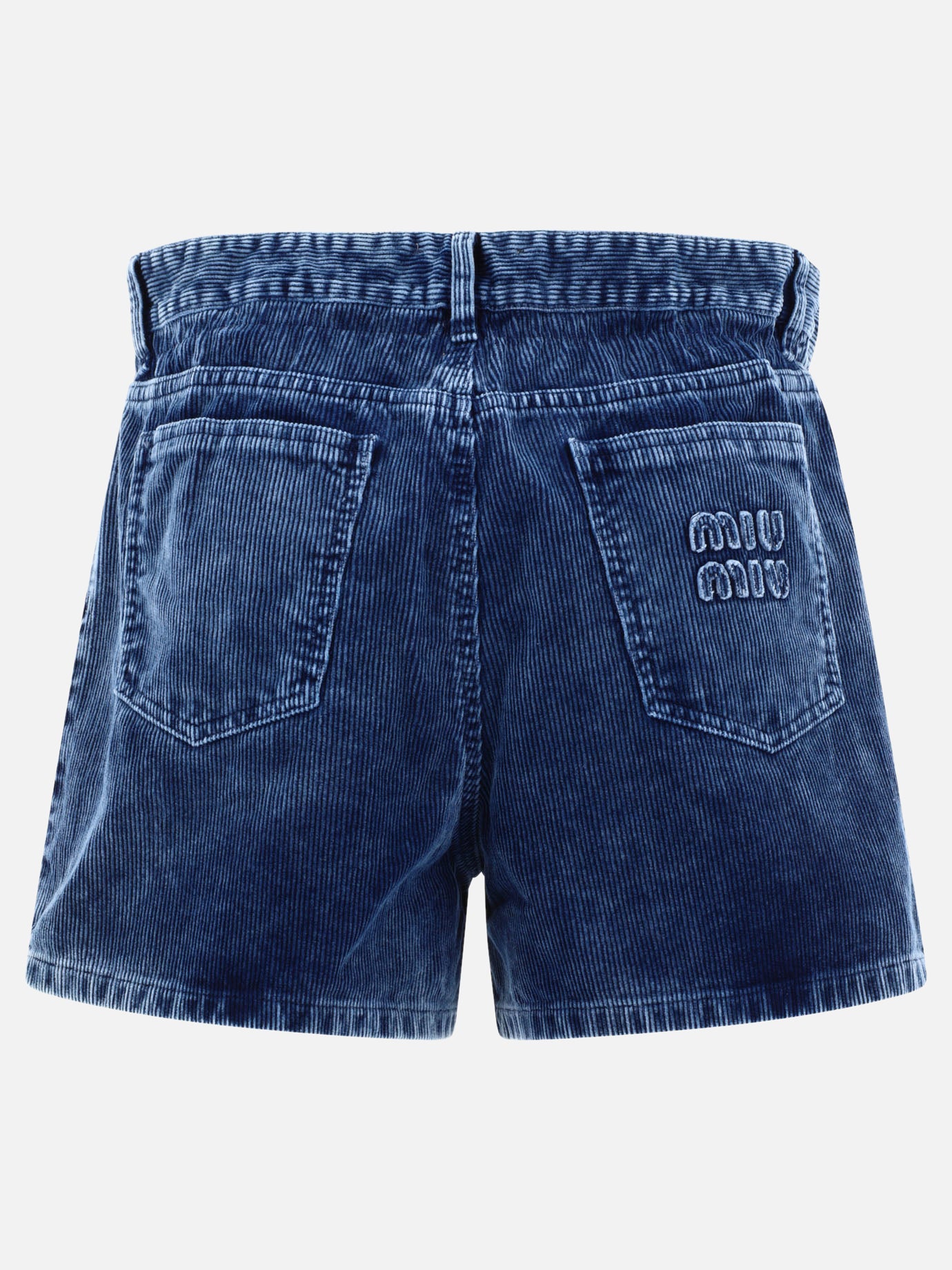 Short in velluto a coste washed