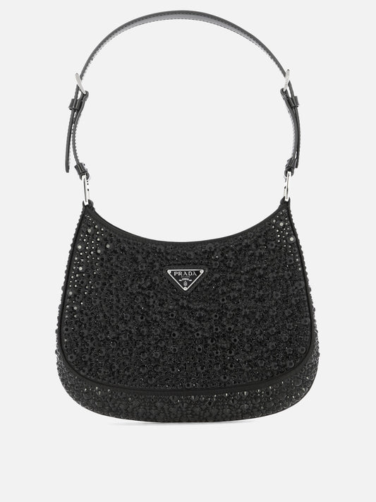 "Prada Cleo" satin bag with crystals