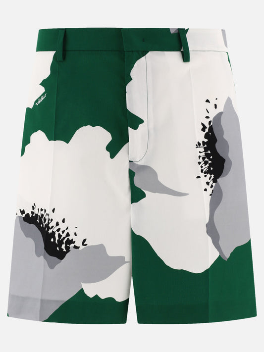 "Valentino Flower Portrait" printed shorts