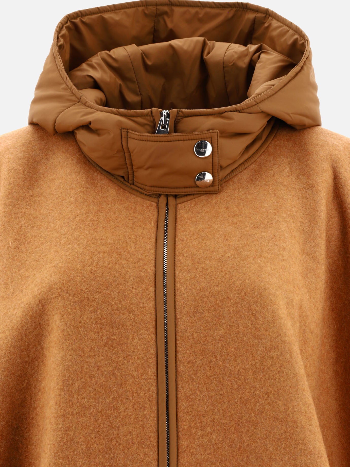 Hooded cape with logo