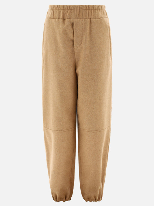 Flannel trousers with pocket