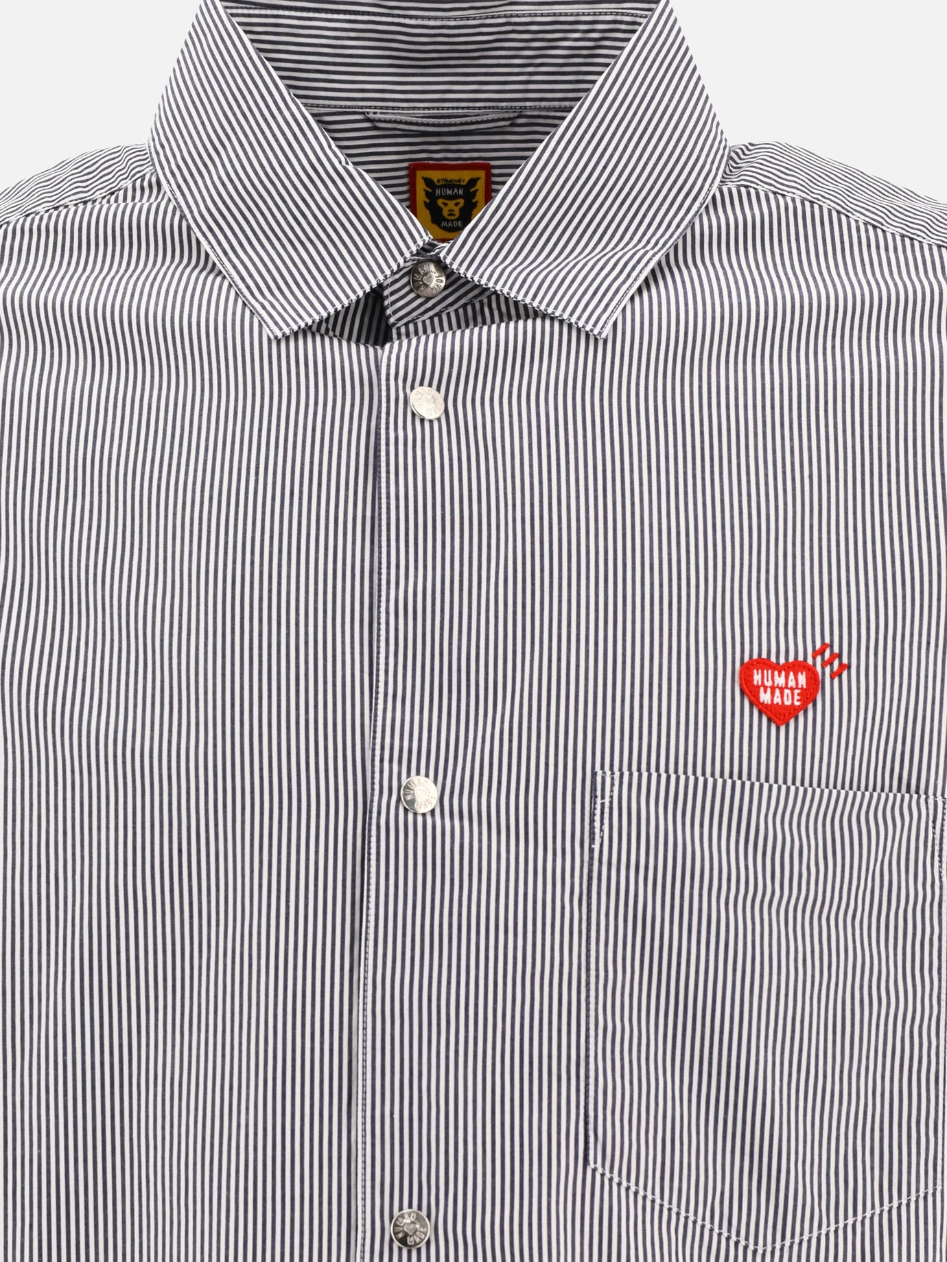 Striped shirt with logo