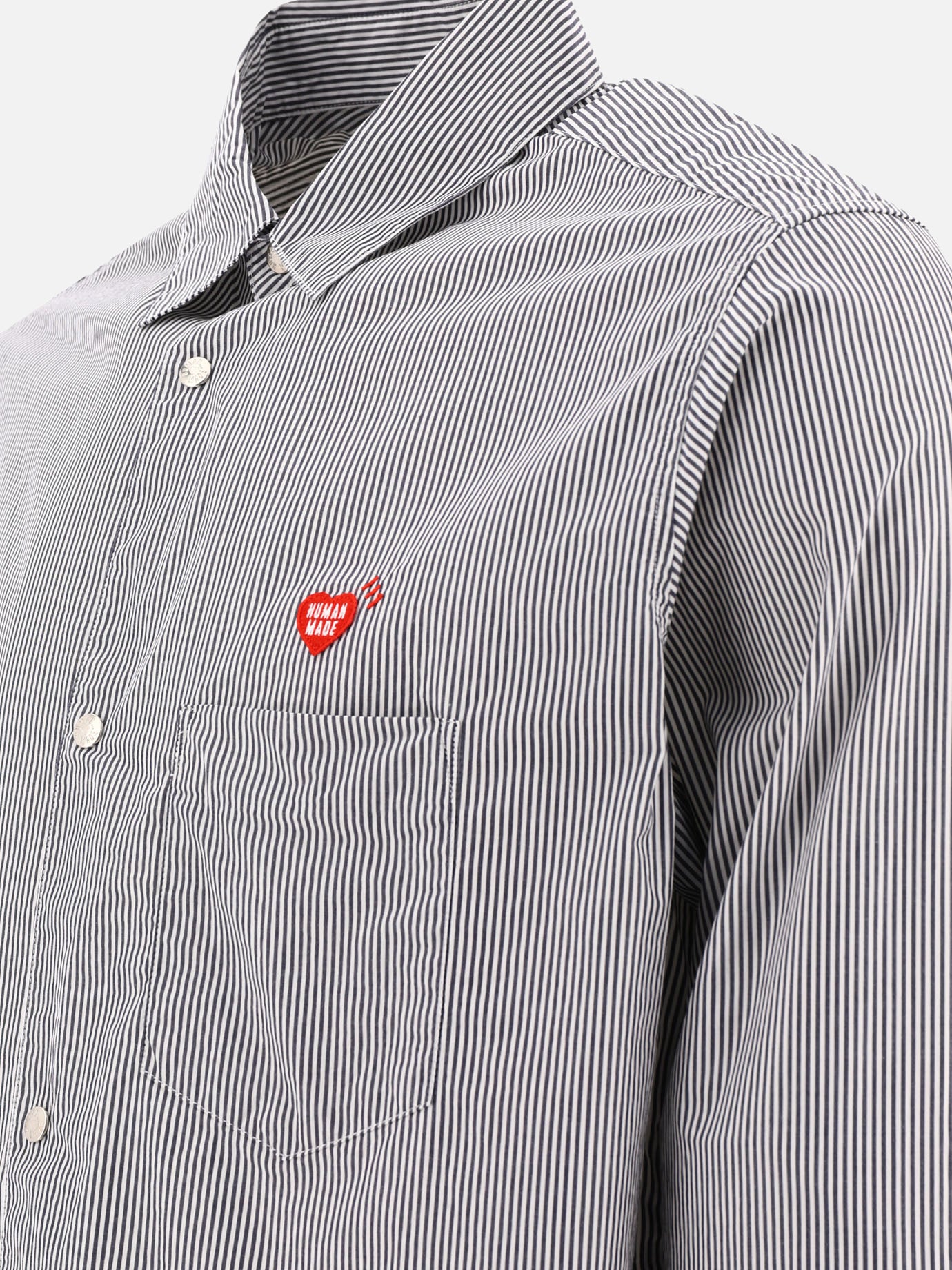 Striped shirt with logo