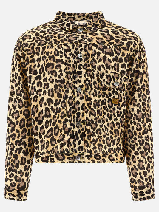 "Gauze Leopard Print" shirt
