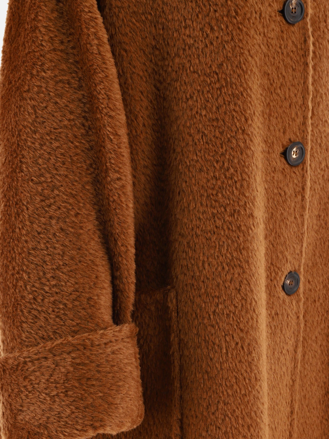 Oversized alpaca and wool coat