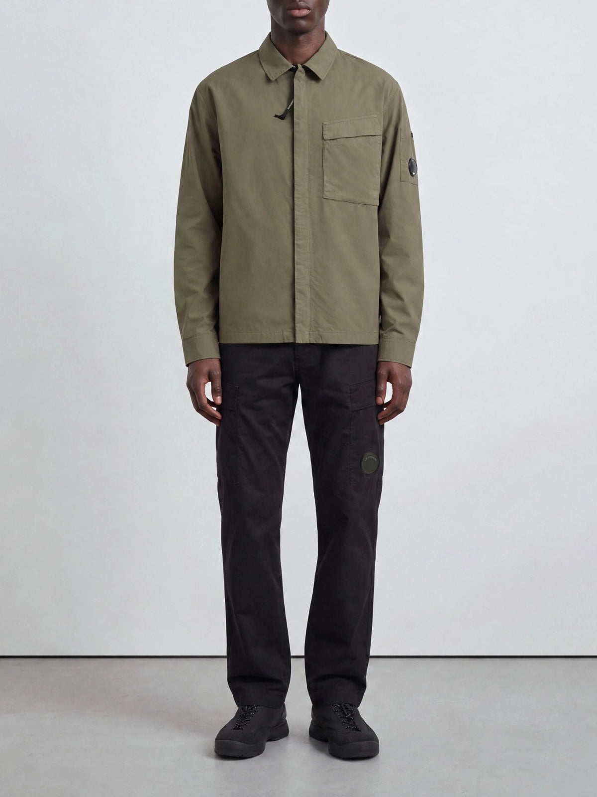 C.P. Company Overshirt Jacket with Logo Green - VIETTI