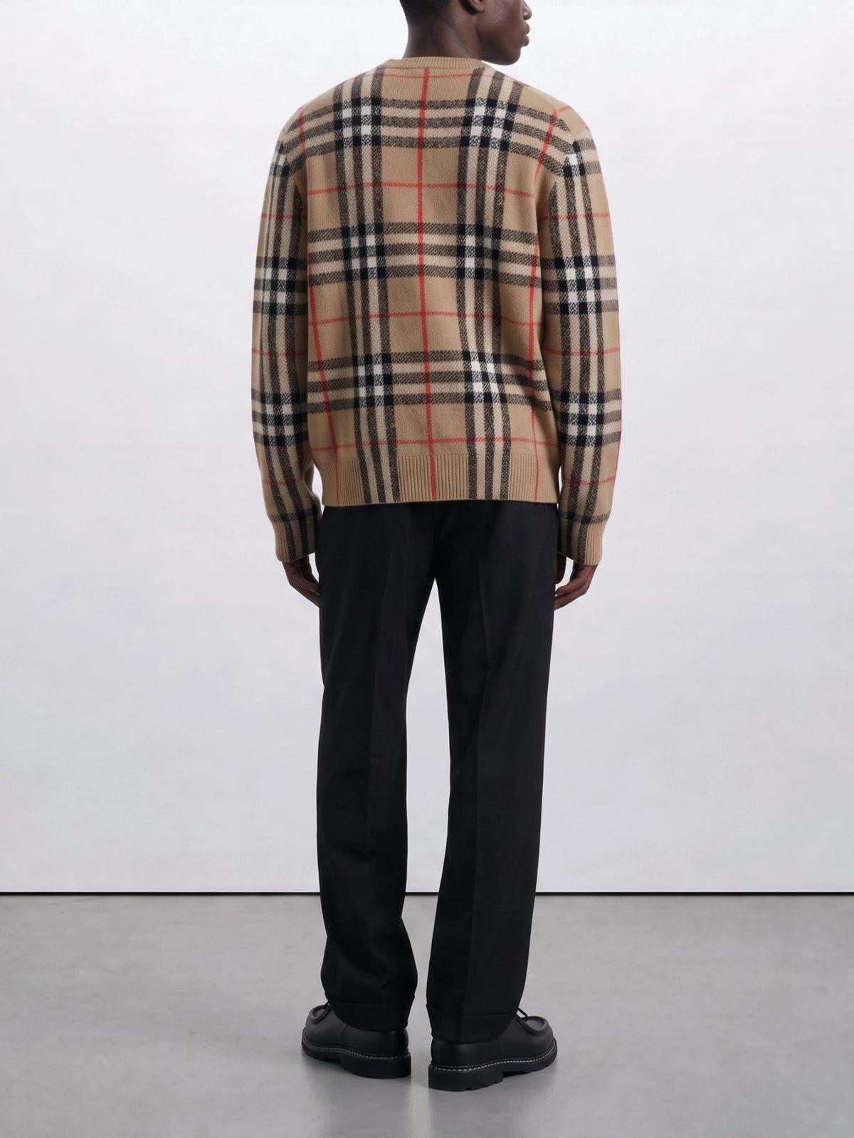 Burberry Maglione girocollo "Check" Beige - VIETTI