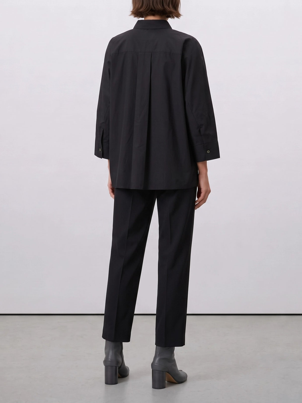 Sacai "Poplin" Casual Shirt Black - VIETTI