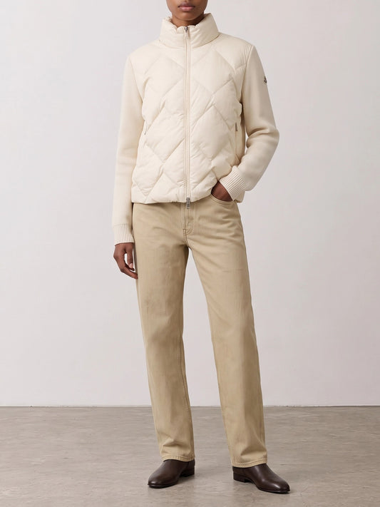 Moncler Padded wool cardigan White


