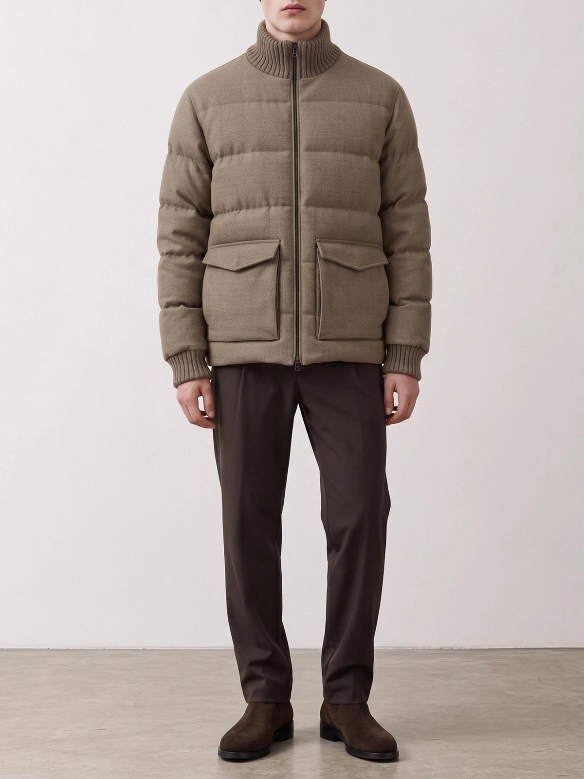 Herno Bomber in tweed Beige - VIETTI