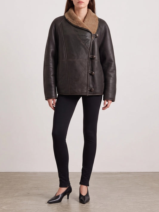Isabel Marant "Camber" Shearling Jacket Brown

