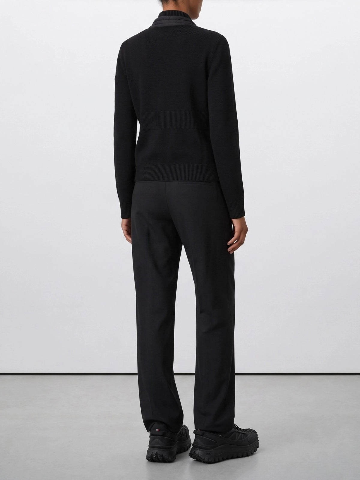 Moncler Grenoble Padded wool cardigan Black - VIETTI