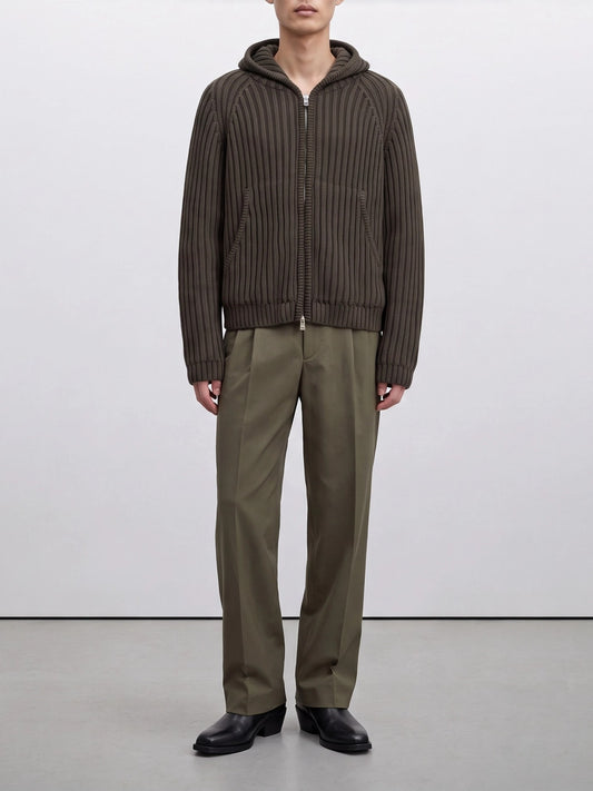 Our Legacy "Level" Zip-Up Sweater Green


