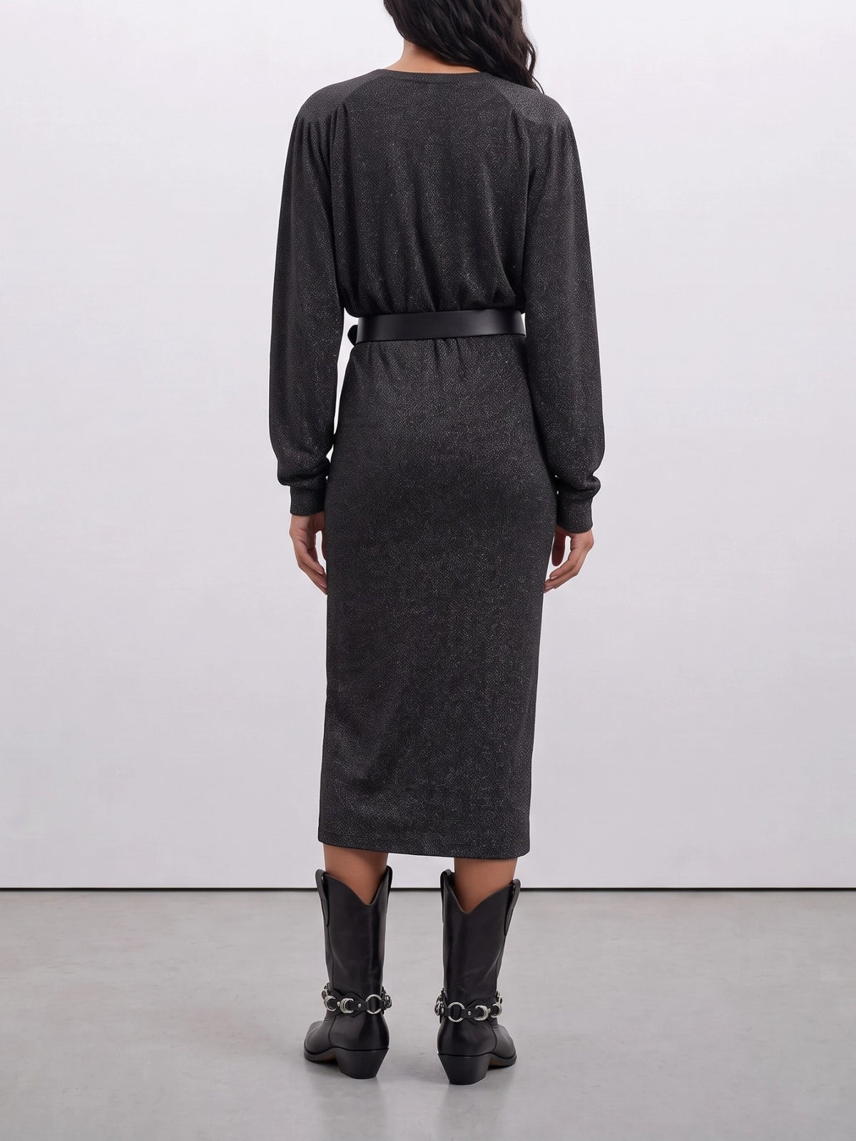 Isabel Marant "Aliza" Midi Dress Black - VIETTI