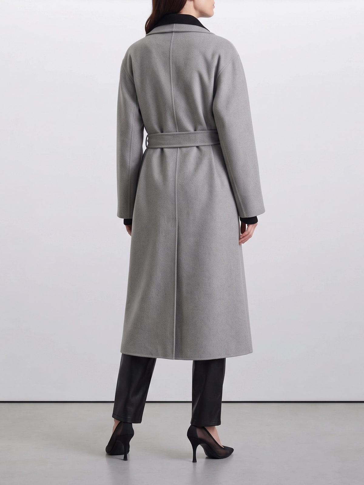 Max Mara S Long wool coat Grey - VIETTI