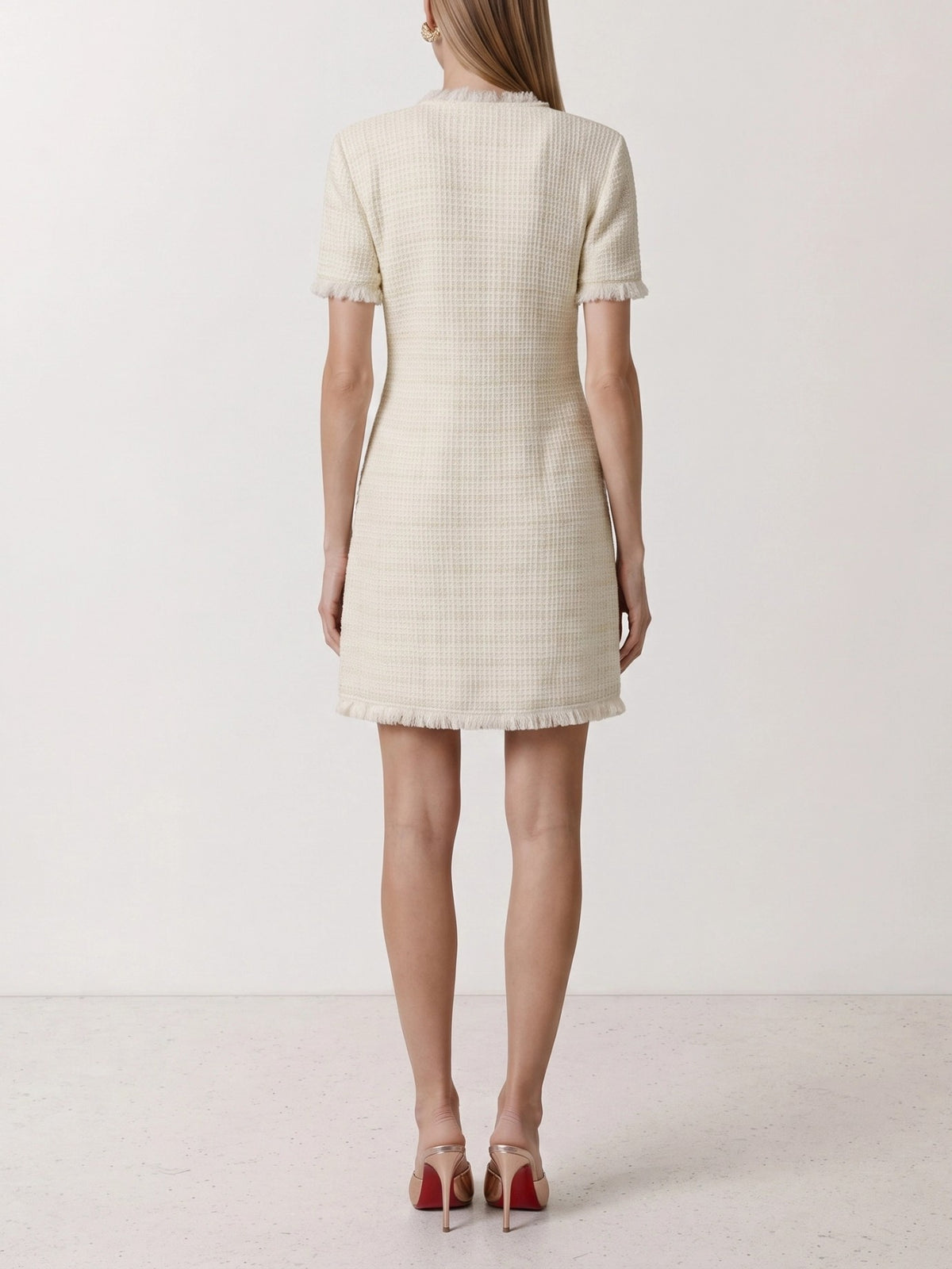 Self-portrait Short sheath dress White - VIETTI