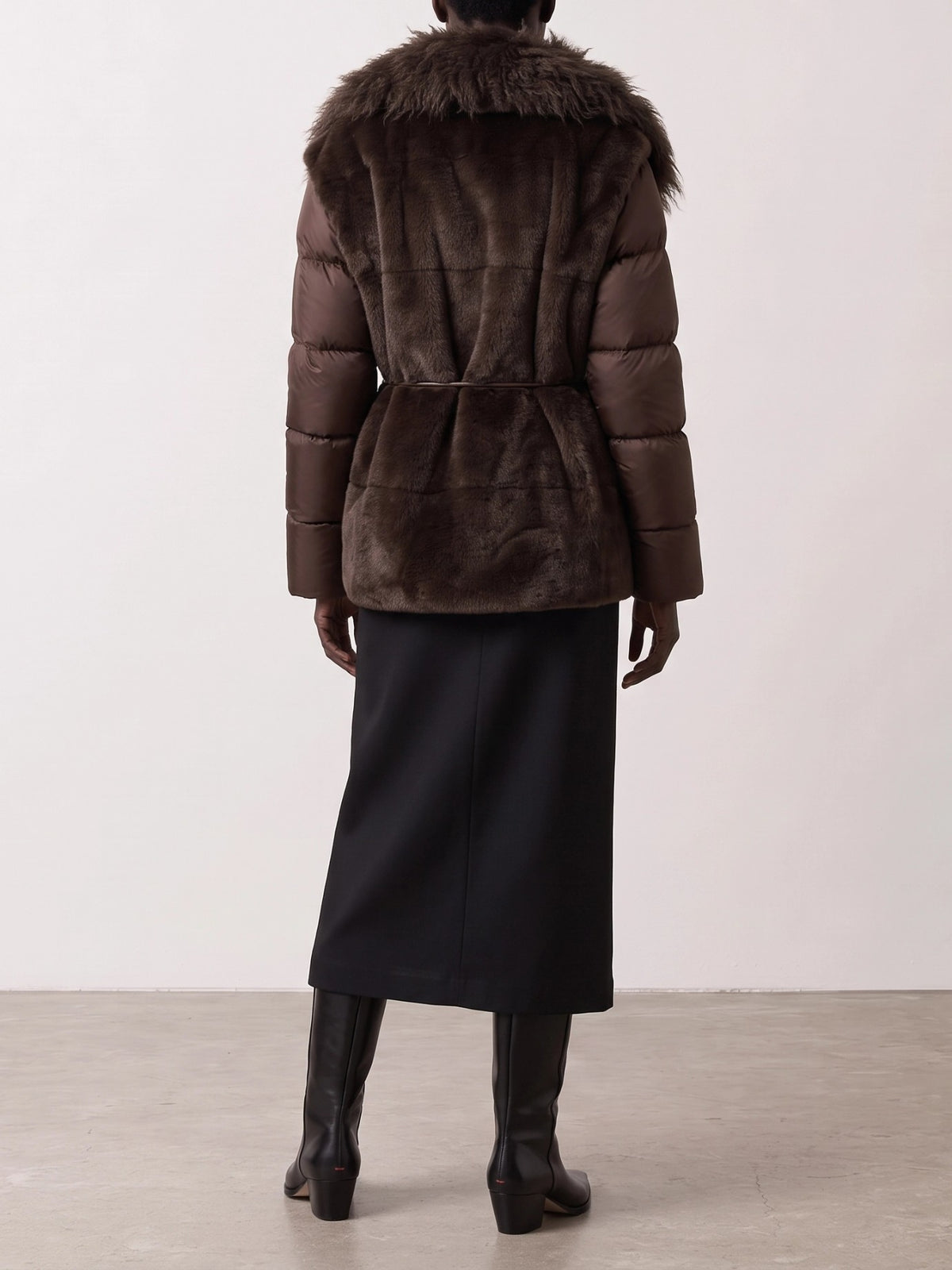 Moncler "Immersif" Short Down Jacket Brown - VIETTI