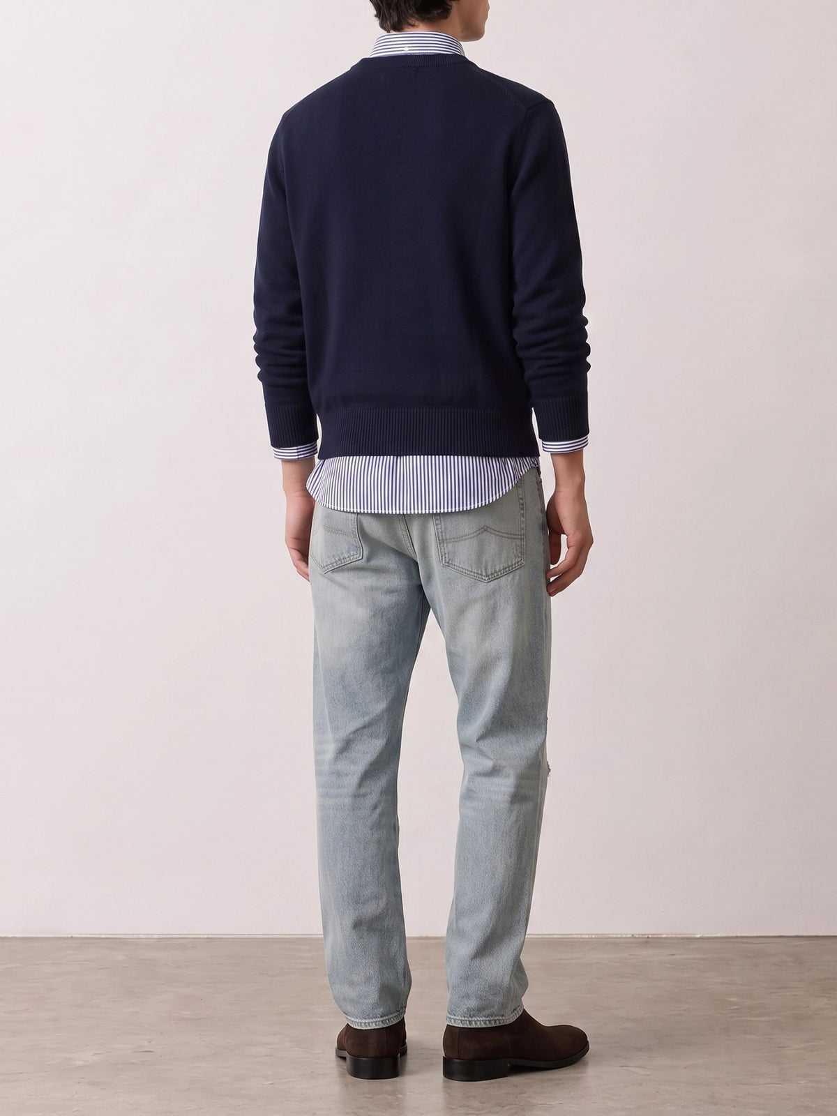 Ami Paris Wool crewneck sweater Blue - VIETTI