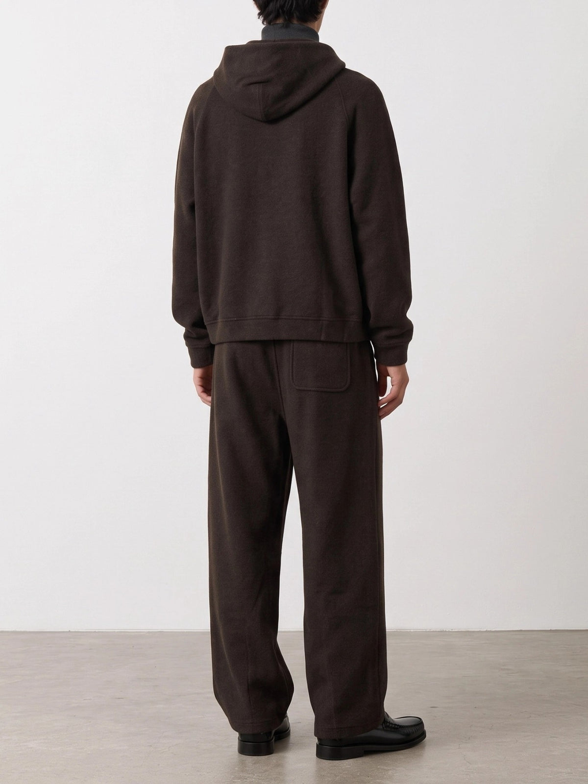 Maison Kitsuné Fleece-blend hooded sweatshirt Brown - VIETTI
