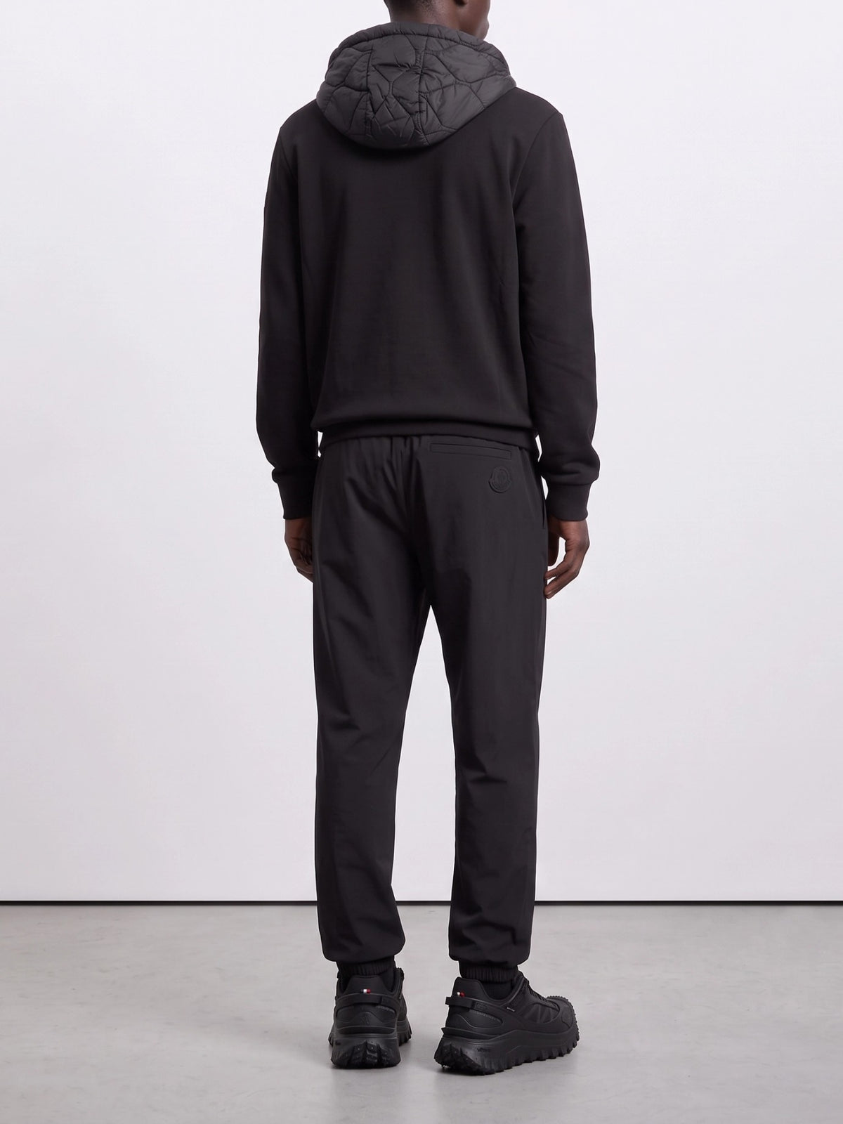 Moncler Quilted Zip-Up Sweatshirt Black - VIETTI