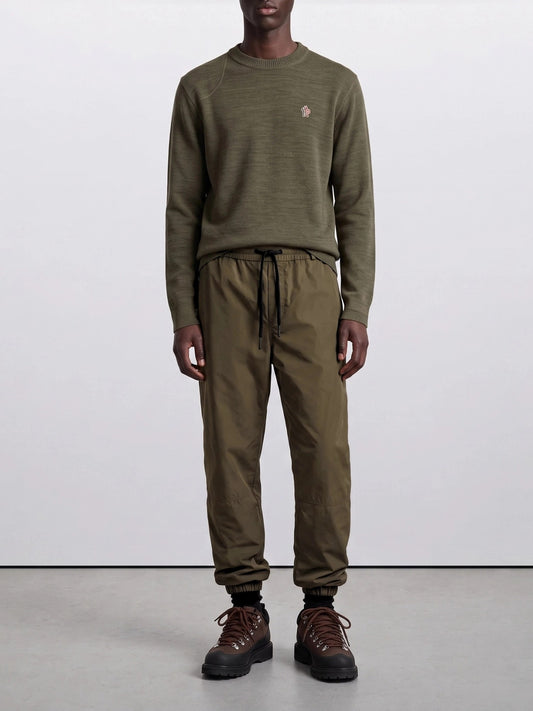 Moncler Grenoble Crew-neck sweater with logo Grey

