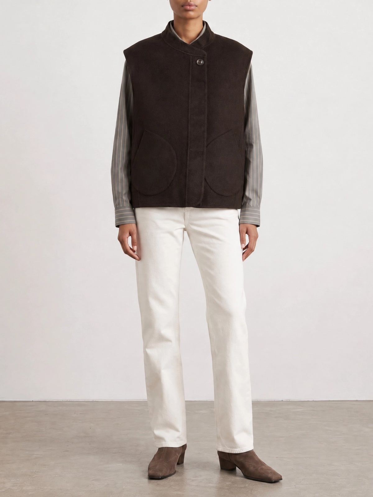 Soeur "Adeline" Sleeveless jacket Brown - VIETTI