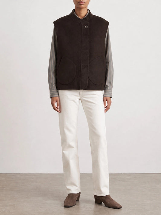 Soeur "Adeline" Sleeveless jacket Brown


