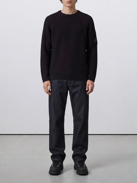 C.P. Company "Lens" Crew-Neck Sweater Black

