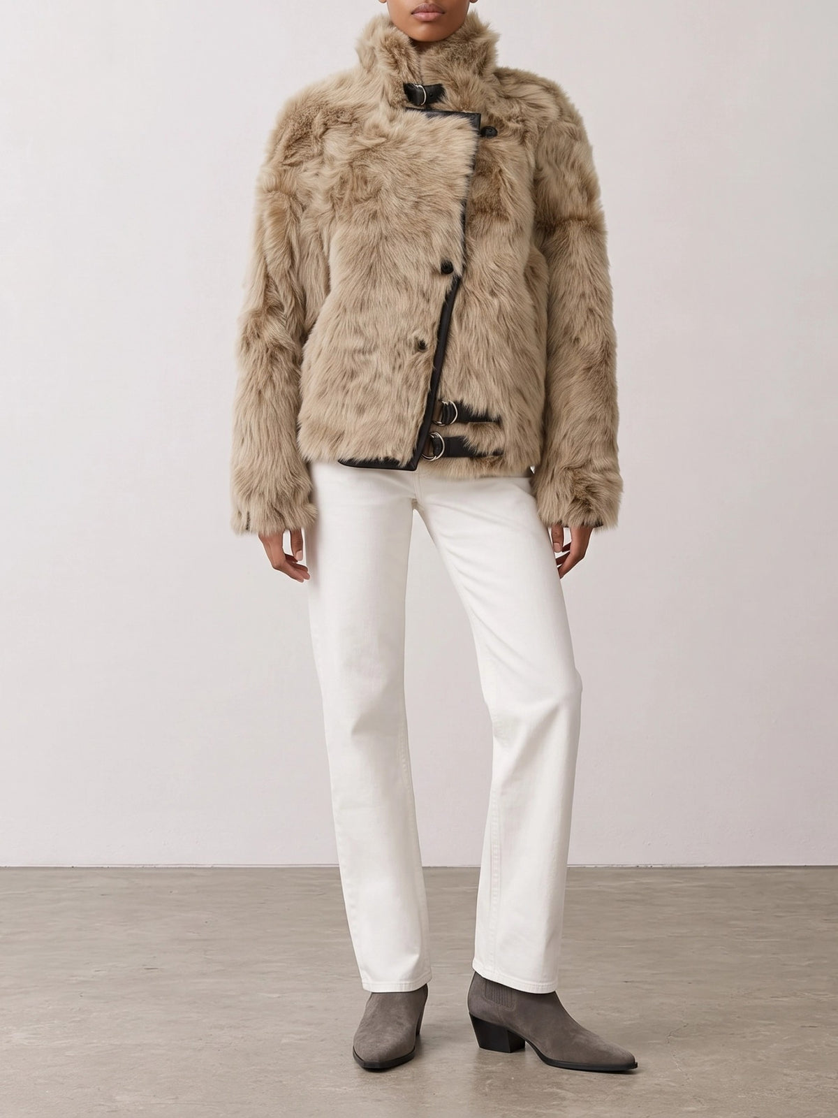 Isabel Marant "Roama" Shearling Jacket Beige - VIETTI