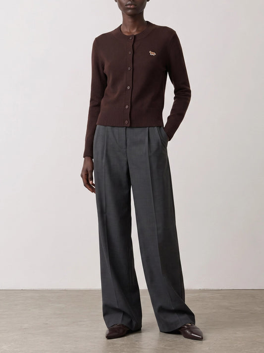 Maison Kitsuné "Baby Fox" Cardigan Brown

